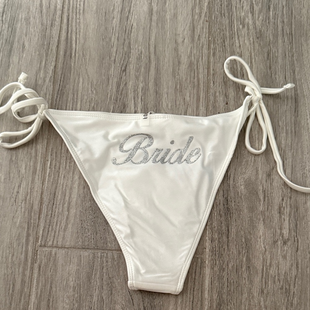 Forever 21 White Bride Bikini Bottom